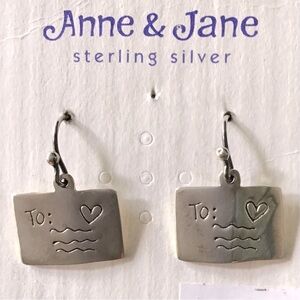 Anne & Jane Sterling Silver Love-note Earrings